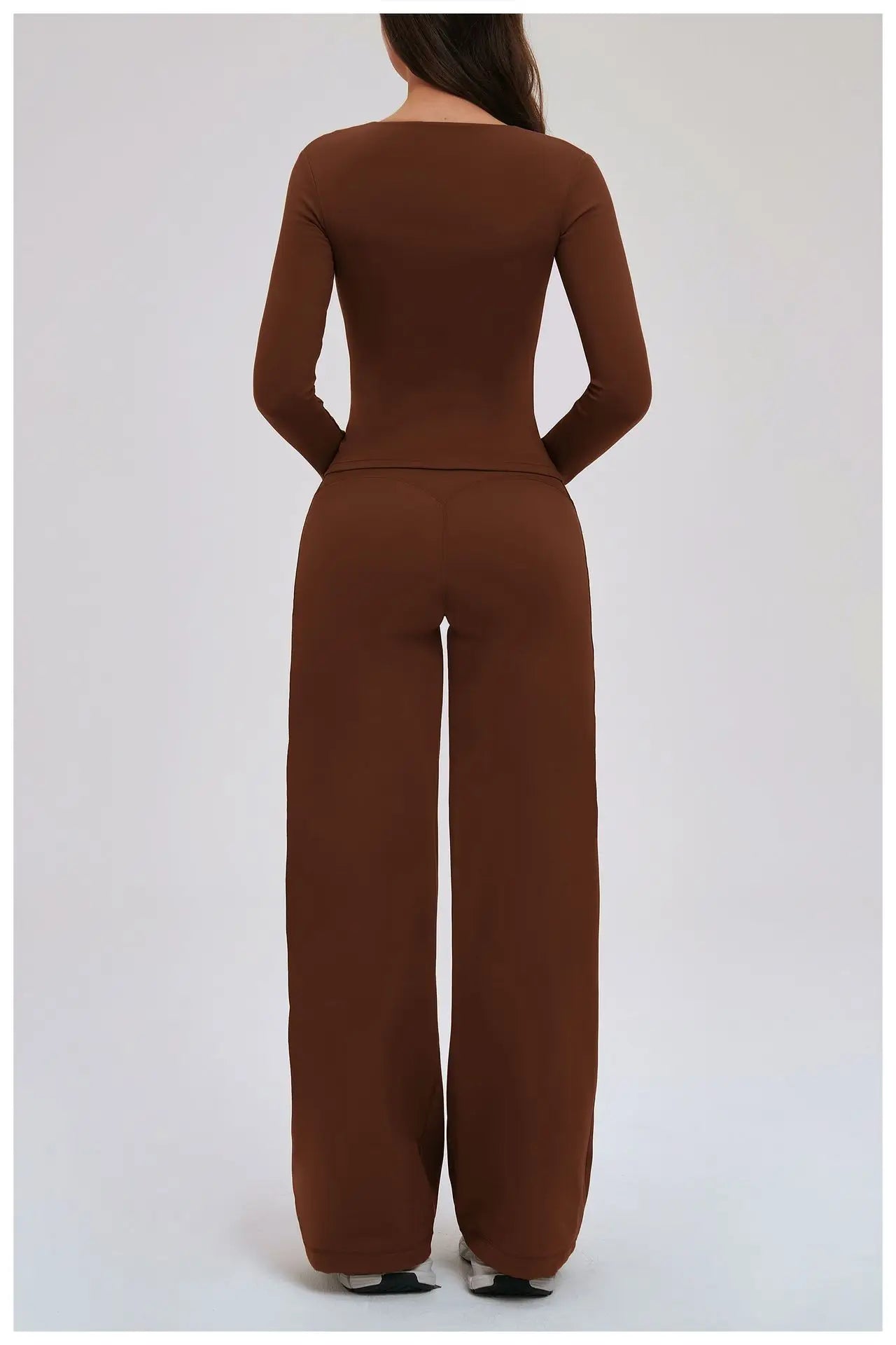 2PCS Gym Tracksuits Yoga Set Female Fitness Suit Deep V Yoga Bra Athletic Wear Women High Waist Workout Flared pants Sports Suit