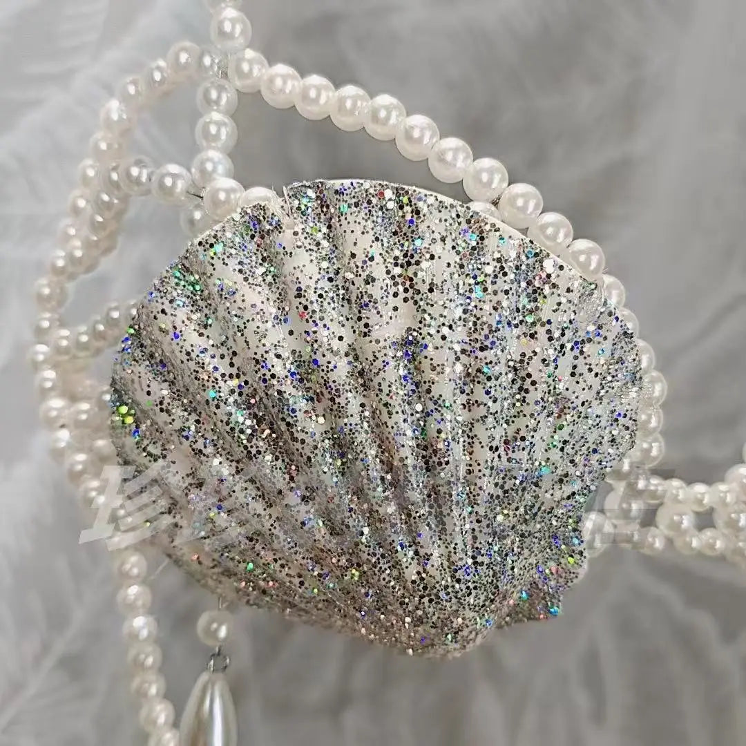 New Handmade Mermaid Bra Size Adjustable Glitter Natural Shell Bra Ocean Theme Party Pearls Sexy Corset