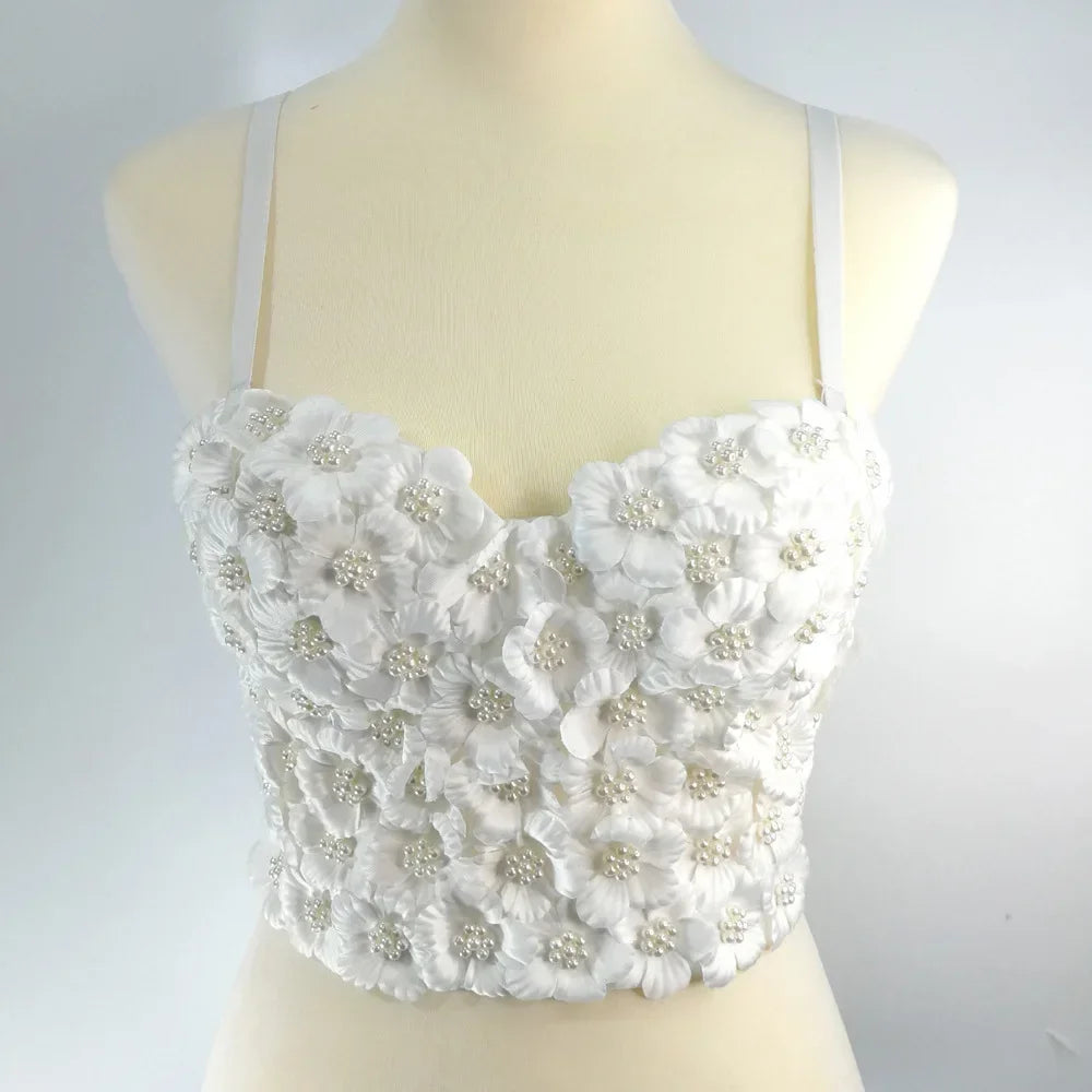 Women Tank Tops Sexy Sequined Diamond Bra Woman Clothes Push Up Bustier Club y2k Crop Top Party Ladies Corset Blusas Ropa Mujer