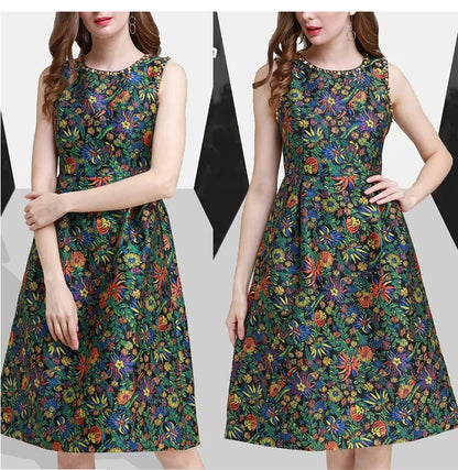 Yarn-dyed Jacquard Fabric Autumn Winter Flower Dress Suit Jacket Clothing European Brand Fashion Design Diy Sewing Cloth