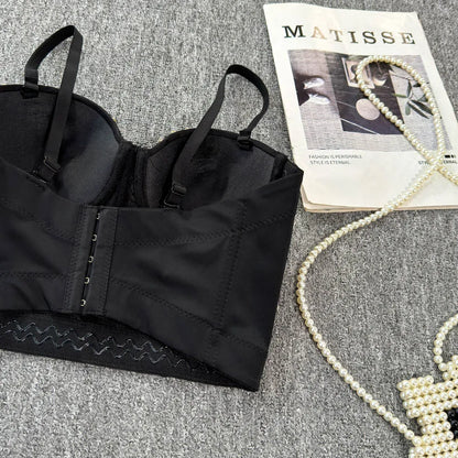 Sexy Club Dancing Csole Diamond Embellied ort Vest Inner Wear Outerwear Trendy Fibone Bra Top Women's Vest