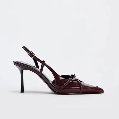 2026Summer New Luxury Women's Sandals Fashionable Color Block Stiletto Sandals Elegant Dress Party Open-Heel Women's High Heels