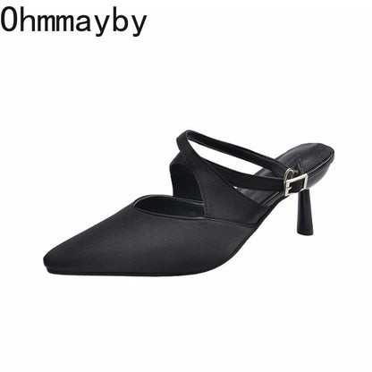 Designer Luxury Summer High Heel Women Sandals Fashion Cross Ankle Strap Singbacks Pumps Elegant Party Dancing Female Sandalias