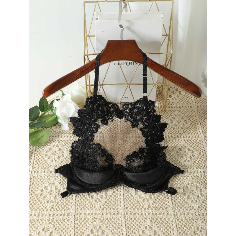 Backless Tank Tops for Women Hollow Out Neck-mounted Bare Midriff Build in Bra Lace Patchwork Camis Summer Gallus Dropshipping