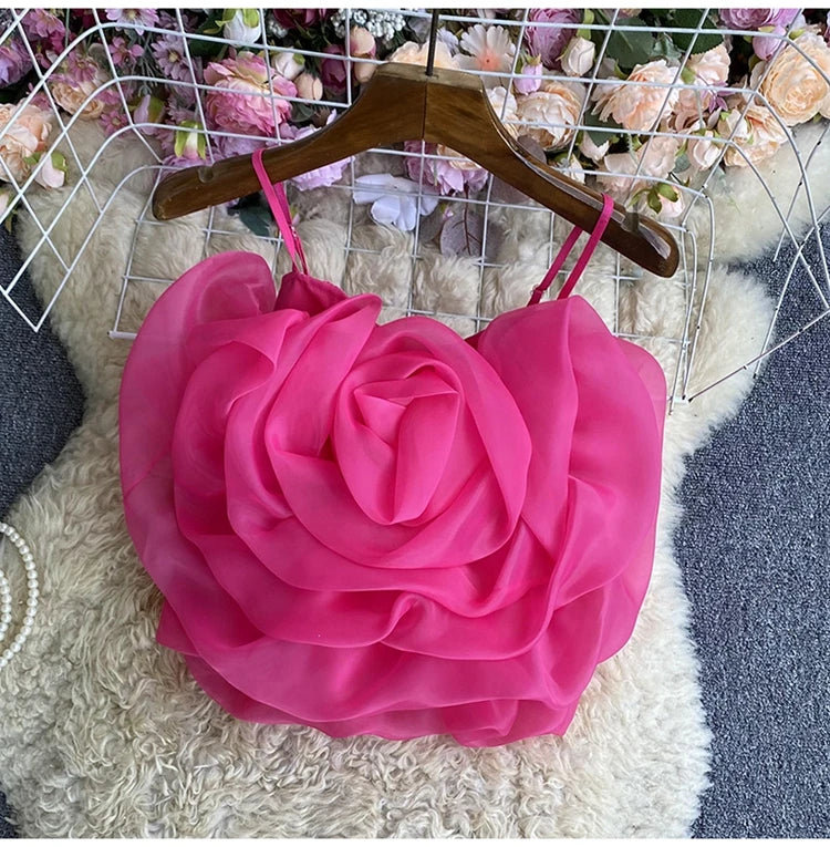 Spaghetti Strap Tank Top for Women New Arrival Slash Neck Tulle Bare Midriff Skinny Camis Summer Versatile Gallus Dropshipping