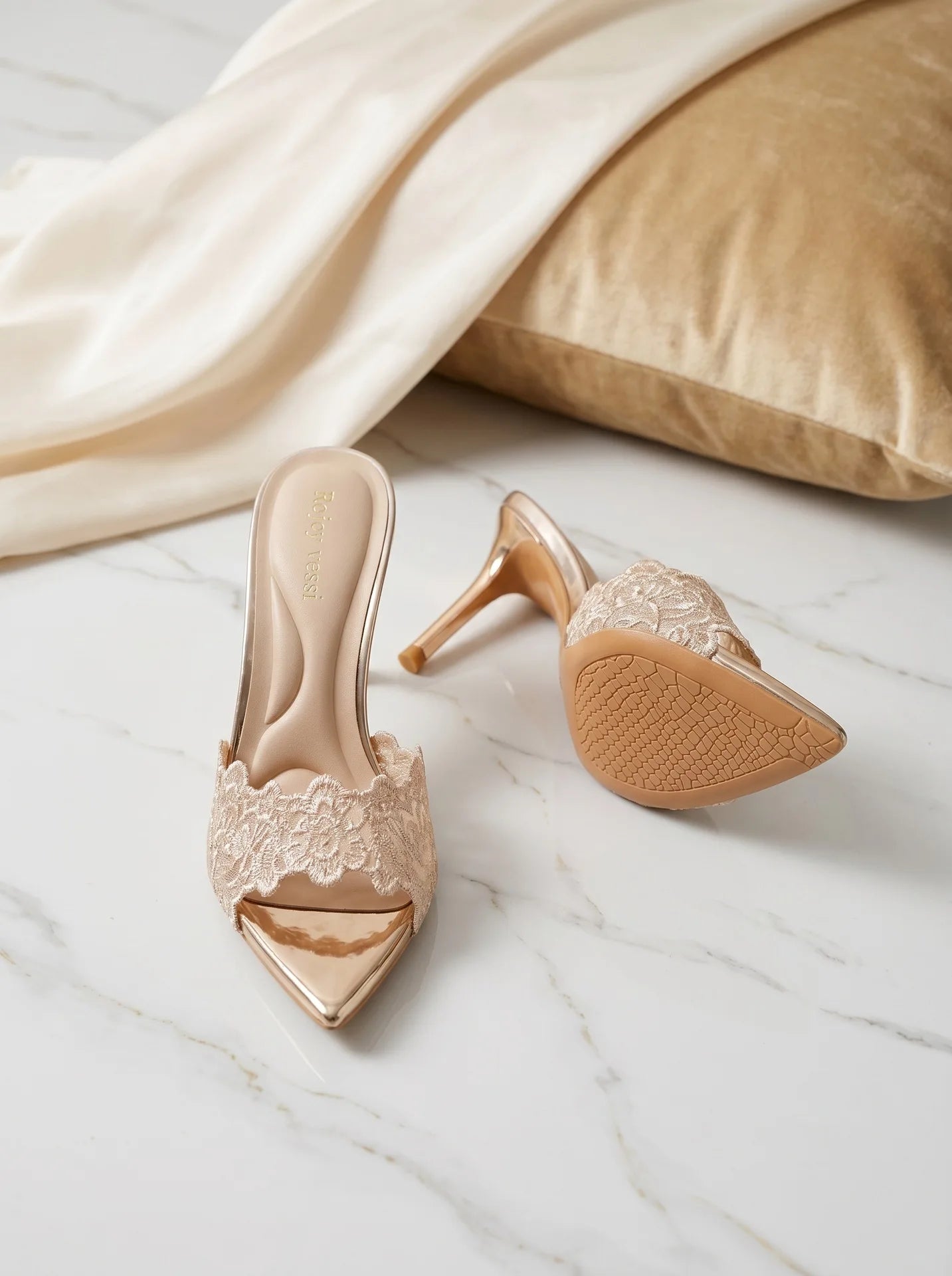 High heeled sandals for women to wear outside, summer lace high heels for women, sexy black slim heeled one-piece slippers