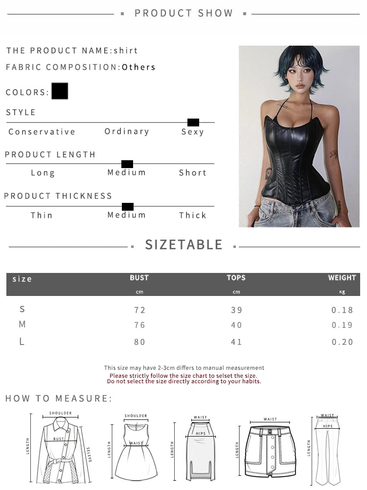 Sisterlinda Sexy Patchwork Tank Top Women Fashion Casual Faux Leather Sleeveless Irregular Hem Coquette Midnight Party Club Vest