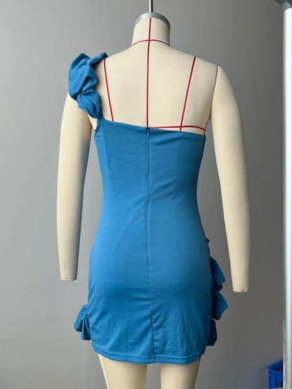 Women's One Shoulder Bodycon Package Hip Party Dress Sexy Streetwear Backless Strapless Mini Evening Dress Y2K Summer 2026 New