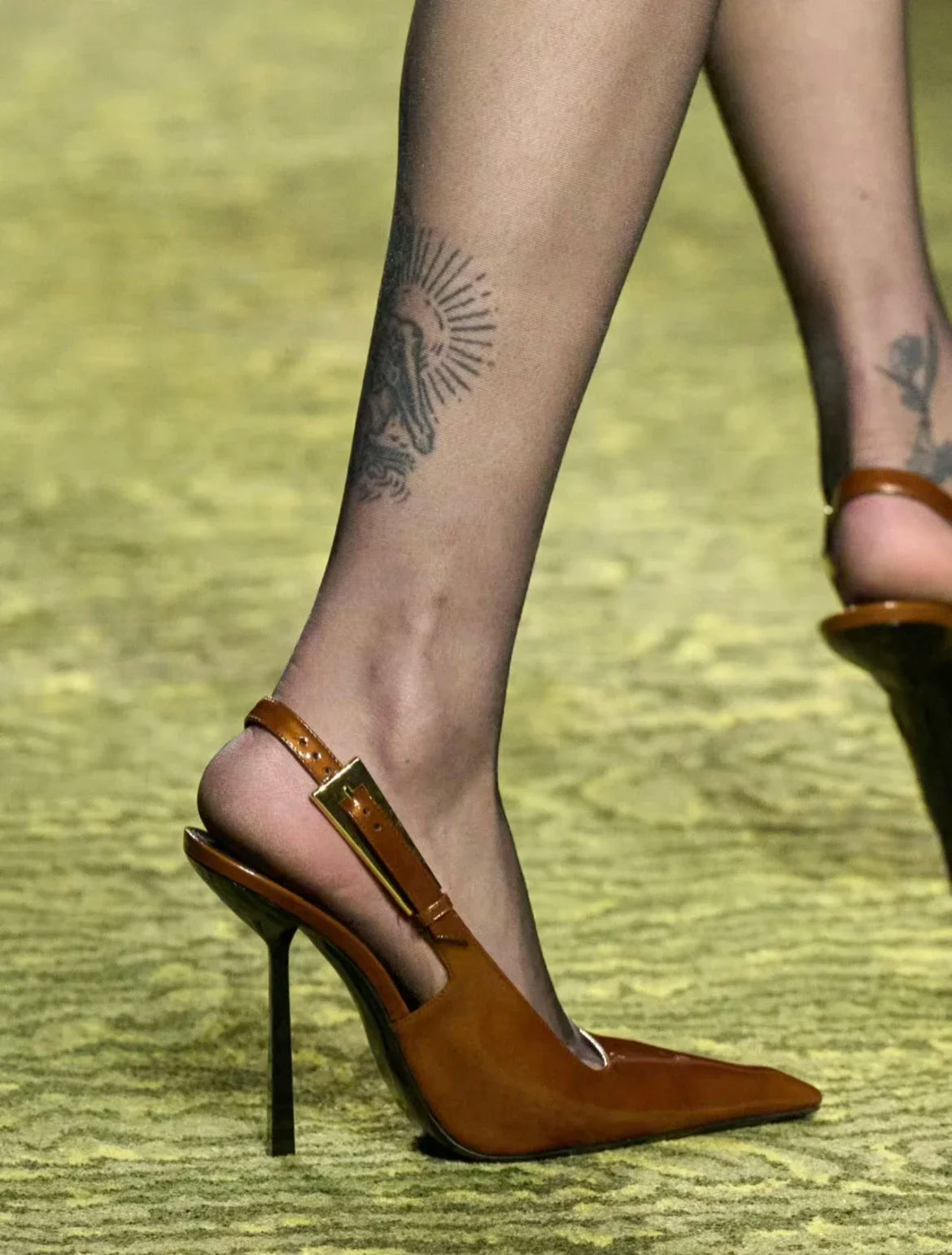 Black Pointed Toe High Heels Thin Heel Metal Cap Sandals Women's Shoes Elegant Painted Leather Sexy Fine Heel New 2025