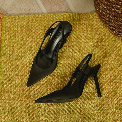 Luxury 2026 Pink Pointed High Heels Women's Slender High Heels Elegant New French Style Headed High Quality Summer Sandals