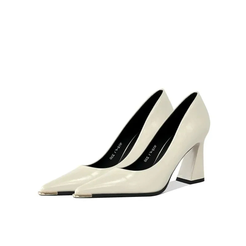 Retro Pointed Toe High Heels Women's 2025 Spring and Autumn New Versatile Professional Single Shoes