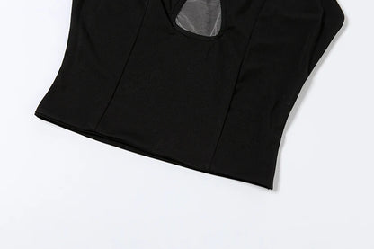 Weird Puss Sexy Halter Tank Top Women Classic Trend Backless Sleeveless Low Neck Stretch Wild Coquette Midnight Party Clubwear