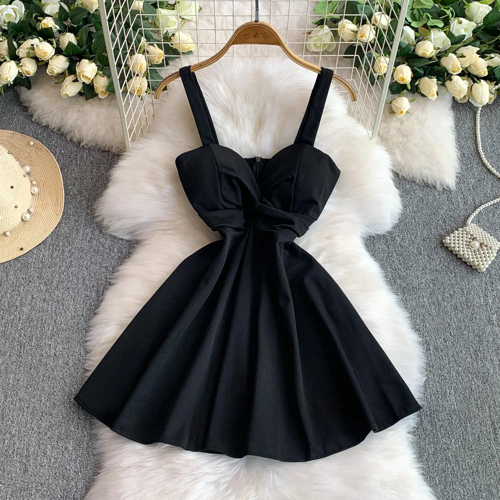 Chic V-neck  Ruched slim off shoulder  A-line High Waist Evening Party dress Women High Street ceremony dresses
