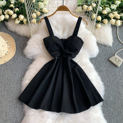 Chic V-neck  Ruched slim off shoulder  A-line High Waist Evening Party dress Women High Street ceremony dresses