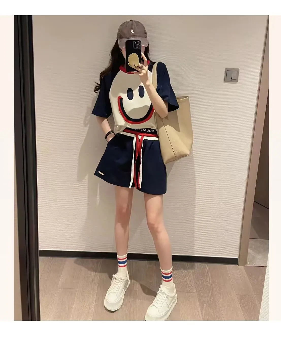 Summer 2023 plus Size Women's Fashionable Soft Style Meat Covering Two-Piece Set Street Style Cute Casual Sportswear Ensemble