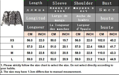 HH Floral Print Jacket For Women Autumn Quilted Reversible Cotton Coat Cardigan Long Sleeve Jackets Elegant Woman Streetwear