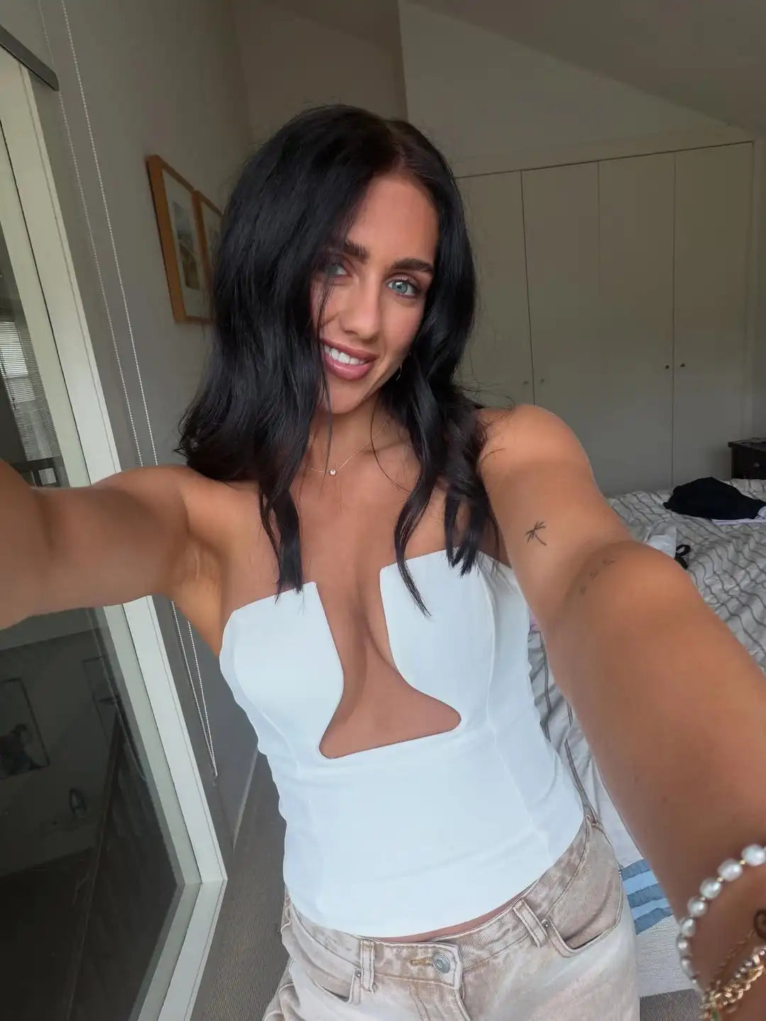 Women Sexy Solid Strapless Cutout Tube Vest Hollow Out High Neck Fitted Crop Camisole 2026 Lady Party Date Night Streetwear Top