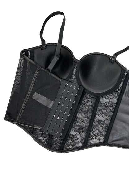 Floral Lace Lady Bustier Elegant Shaping Sexy Lace Women Corset Girls Slim Evening Wear Crops Lady Short Sweet Body Shaper Top