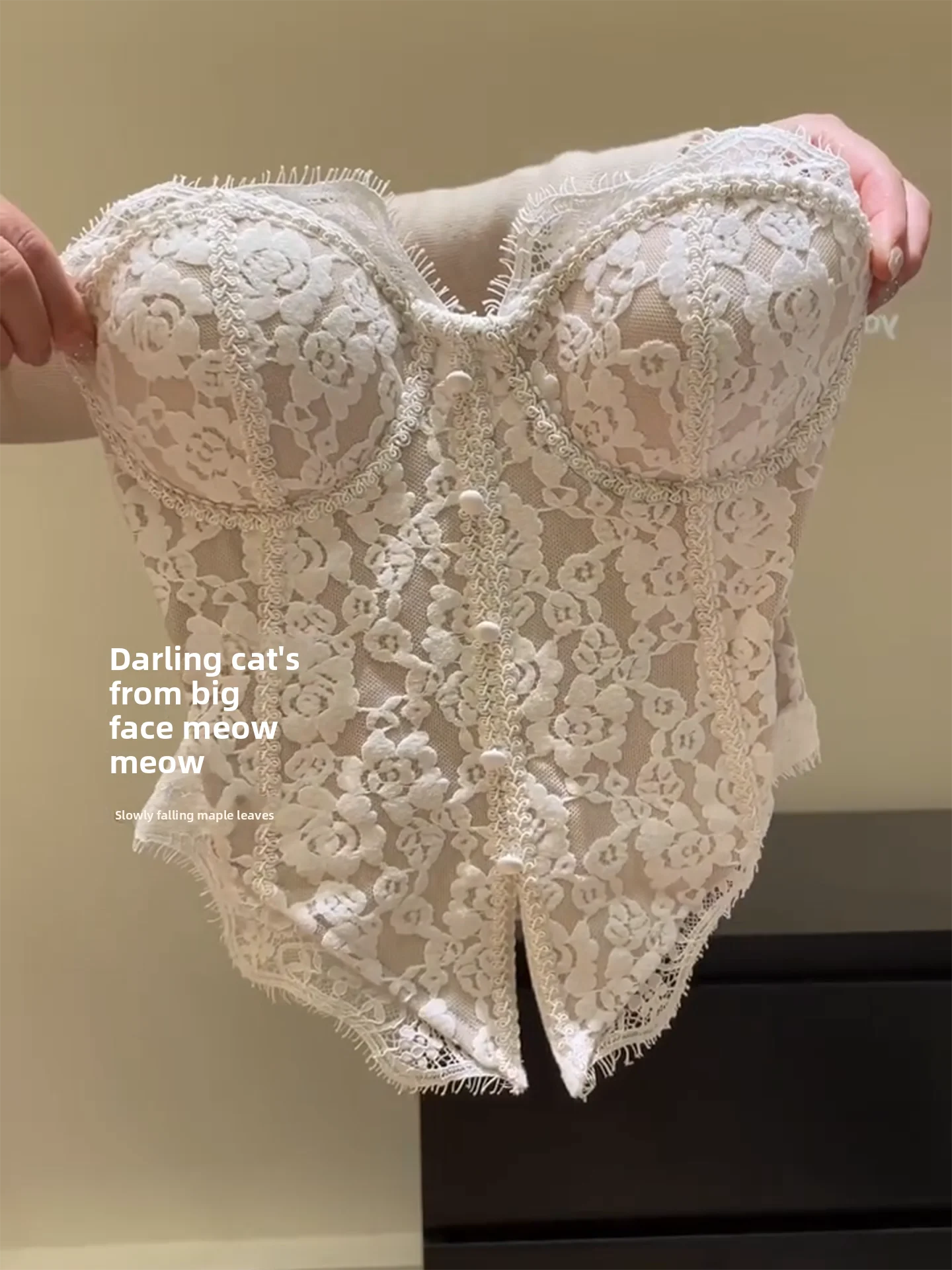 Sexy Lace Crop Top Women's Fashionable Camisole Vest Short Sleeveless Underwear Outerwear Autumn Winter Ladies' Wear