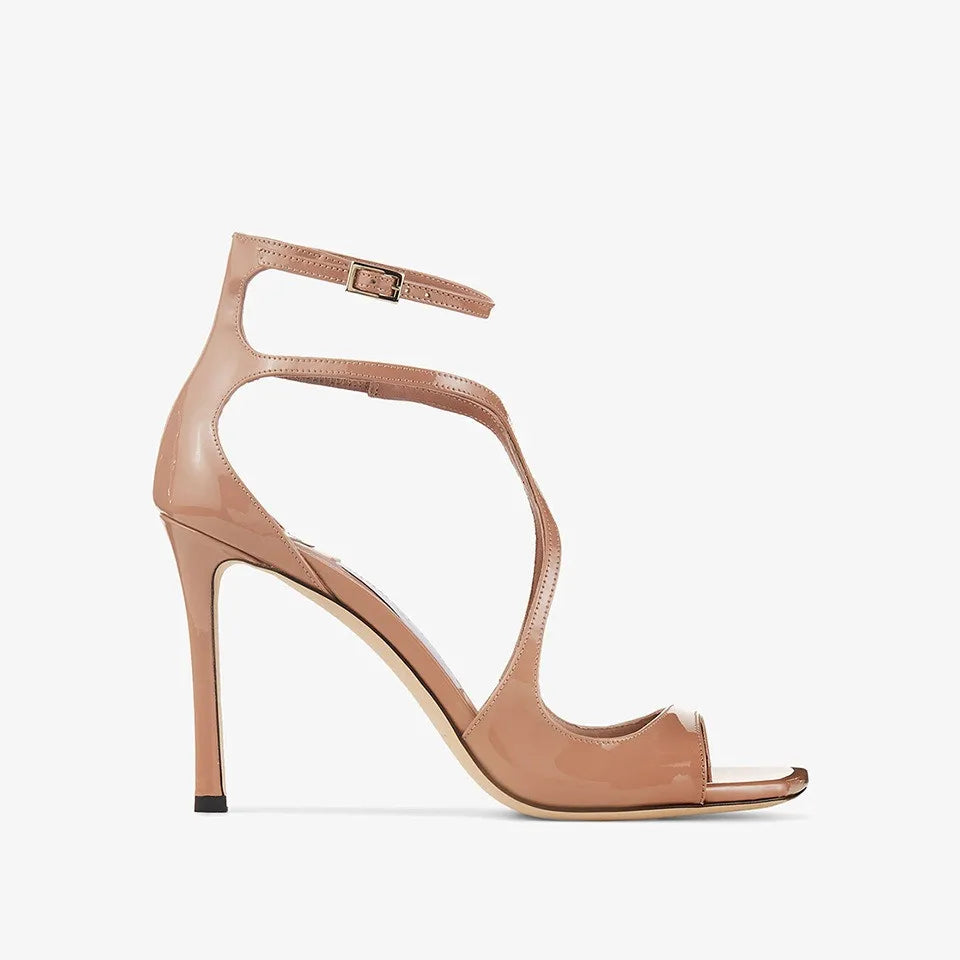 2026Ladies' Summer New Fashionable High-heeled Open Toed Sandals Square Toe Party Sexy 34-43Large Women's Shoes