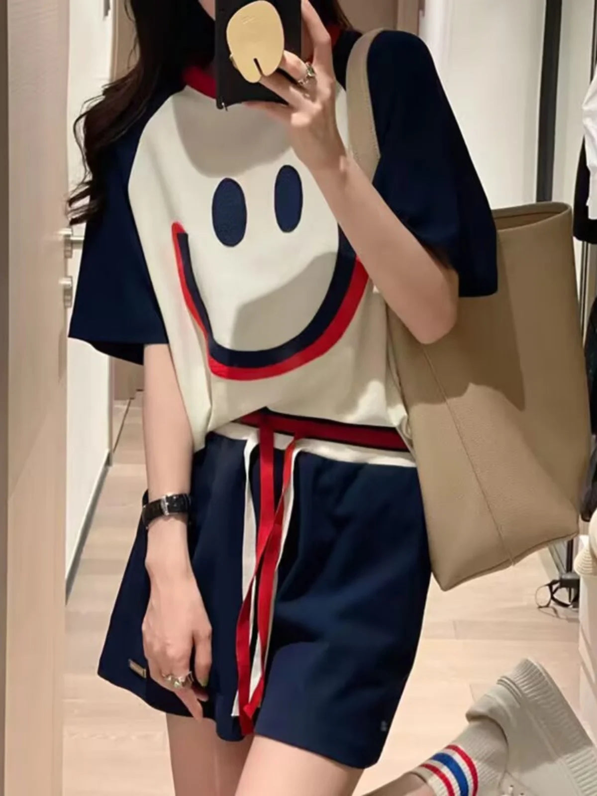Summer 2023 plus Size Women's Fashionable Soft Style Meat Covering Two-Piece Set Street Style Cute Casual Sportswear Ensemble