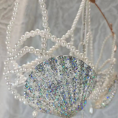 New Handmade Mermaid Bra Size Adjustable Glitter Natural Shell Bra Ocean Theme Party Pearls Sexy Corset