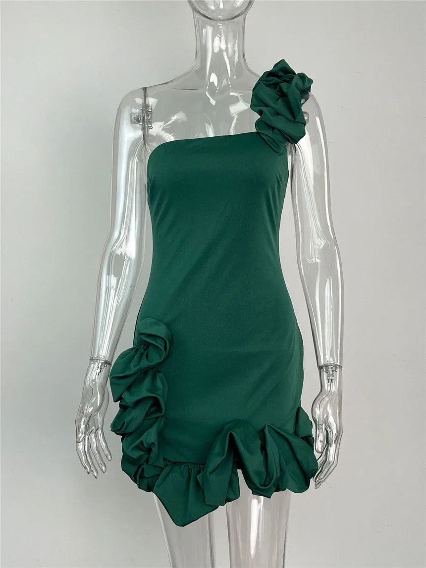 Women's One Shoulder Bodycon Package Hip Party Dress Sexy Streetwear Backless Strapless Mini Evening Dress Y2K Summer 2026 New