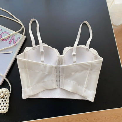 Women Camis Crop Top Tube Top Stereoscopic Floral Pattern Pure and Spicy Appeal Ideal as Base Layer or Outerwear Option