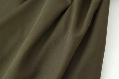 KONDALA 2026 Spring Summer Vintage Women Dress Fashion Single Breasted Sashes Draped V Neck Sleeveless Chic Brown Ladies Dresses