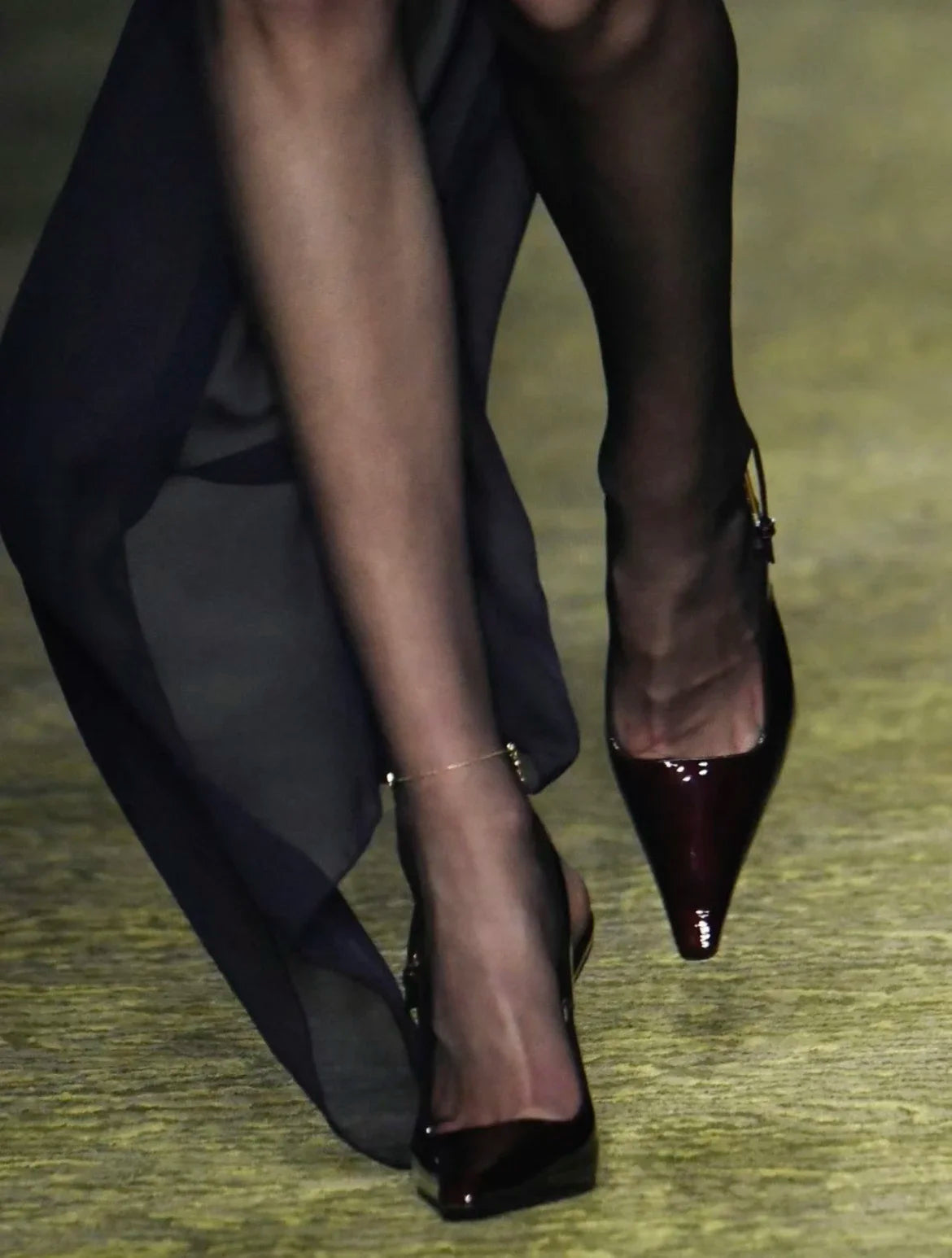 Black Pointed Toe High Heels Thin Heel Metal Cap Sandals Women's Shoes Elegant Painted Leather Sexy Fine Heel New 2025