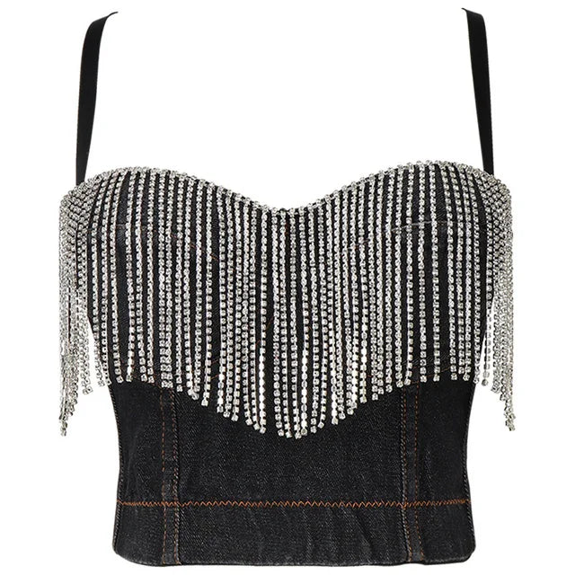 Faionable Street Sle Sequin Slim Tank Top Women's Casual Bright Spangles Strap Vest Ladies' Polyester Streetwear