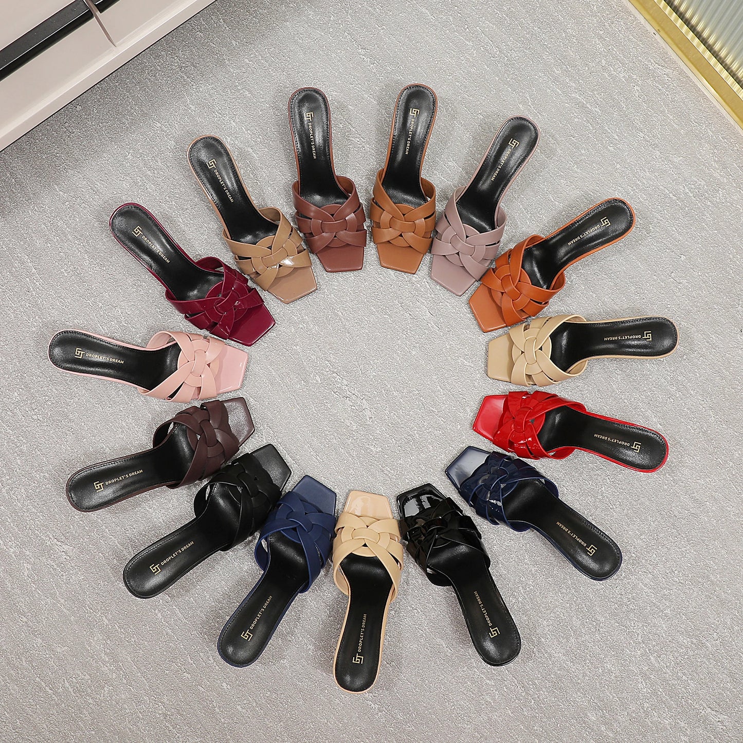 Summer Elegant Women's High Heels Leather Open Toe Fish Mouth Slippers Fashion Women's Shoes Luxury Party Shoes Plus Size 34-44