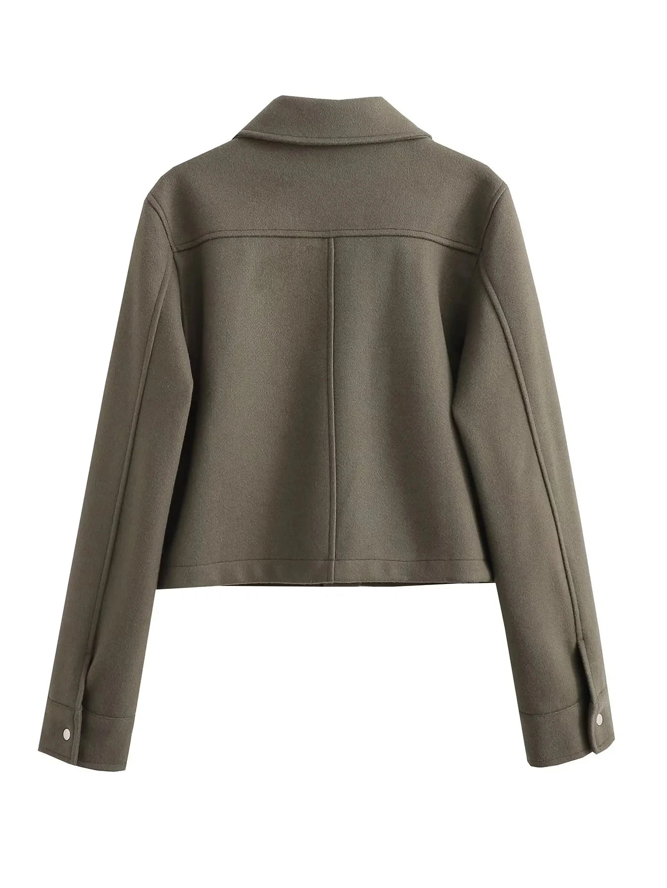 HH Jackets For Womens Autumn Fashion Solid Front Pockets Button Long Sleeve Jacket Elegant Woman Casual Outerwear Coat