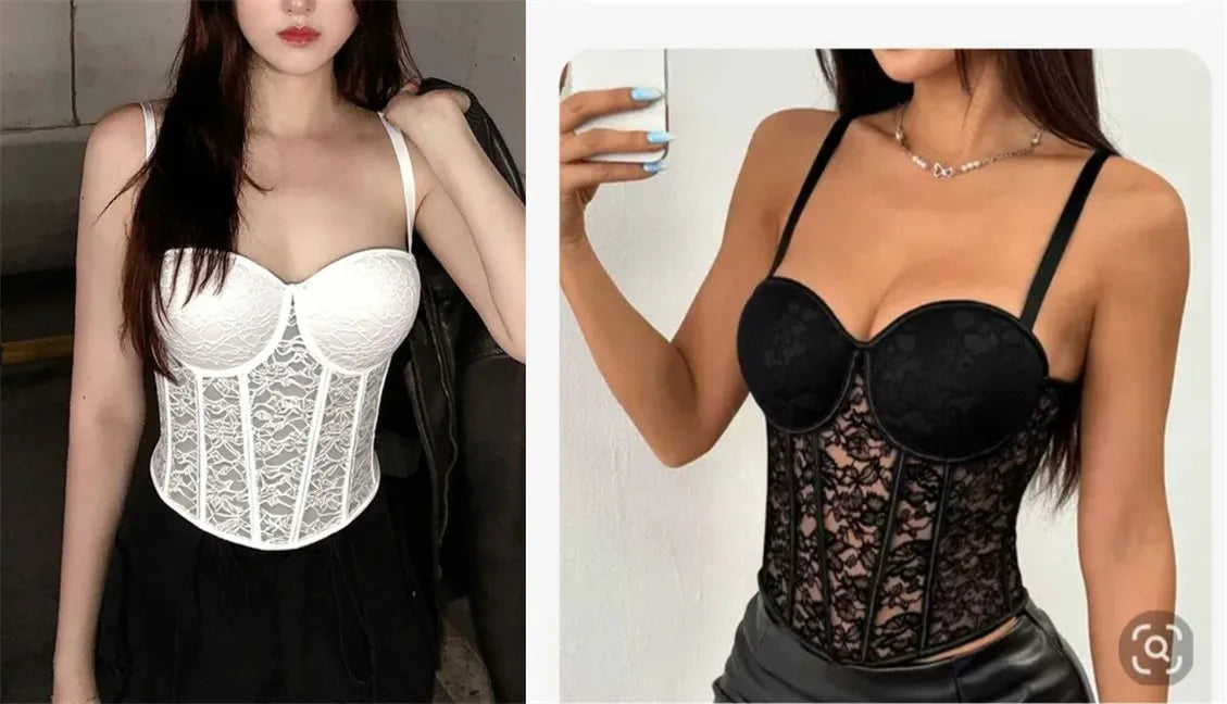 Floral Lace Lady Bustier Elegant Shaping Sexy Lace Women Corset Girls Slim Evening Wear Crops Lady Short Sweet Body Shaper Top