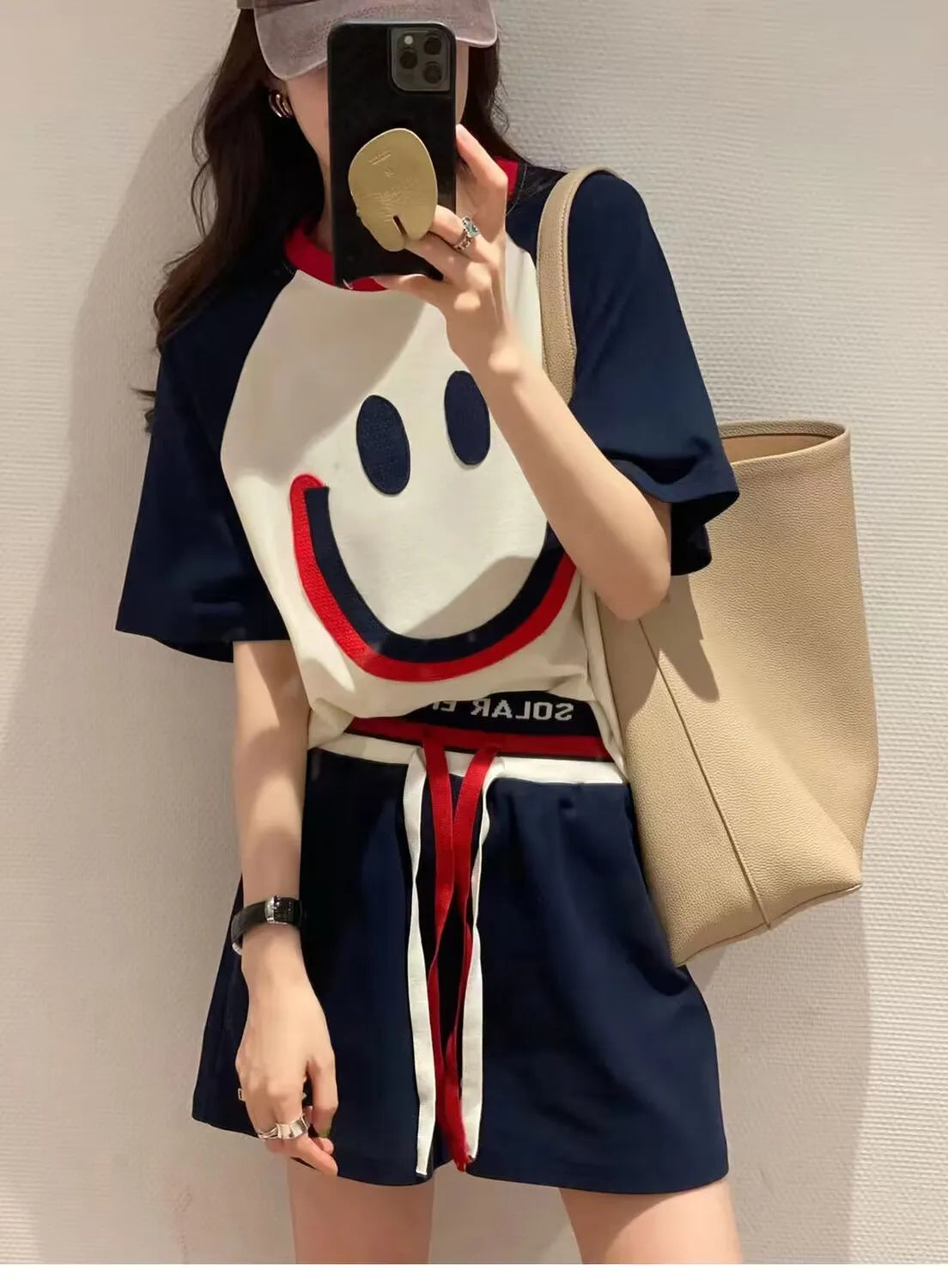 Summer 2023 plus Size Women's Fashionable Soft Style Meat Covering Two-Piece Set Street Style Cute Casual Sportswear Ensemble