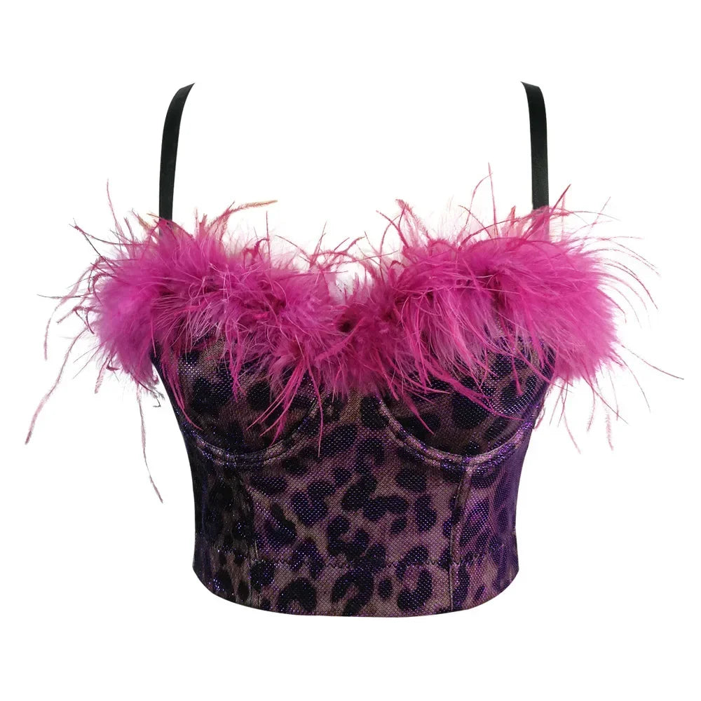 Women Tank Tops Sexy Sequined Diamond Bra Woman Clothes Push Up Bustier Club y2k Crop Top Party Ladies Corset Blusas Ropa Mujer