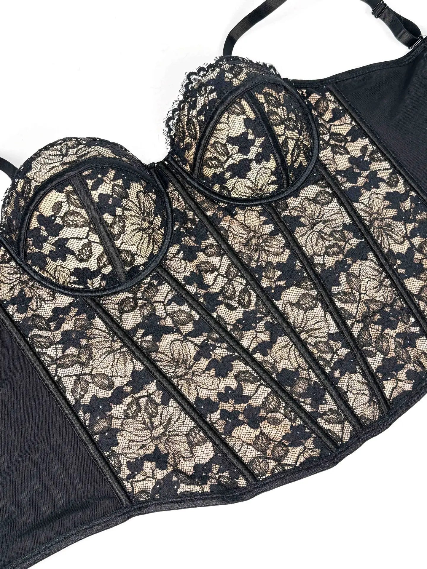 Floral Lace Lady Bustier Elegant Shaping Sexy Lace Women Corset Girls Slim Evening Wear Crops Lady Short Sweet Body Shaper Top