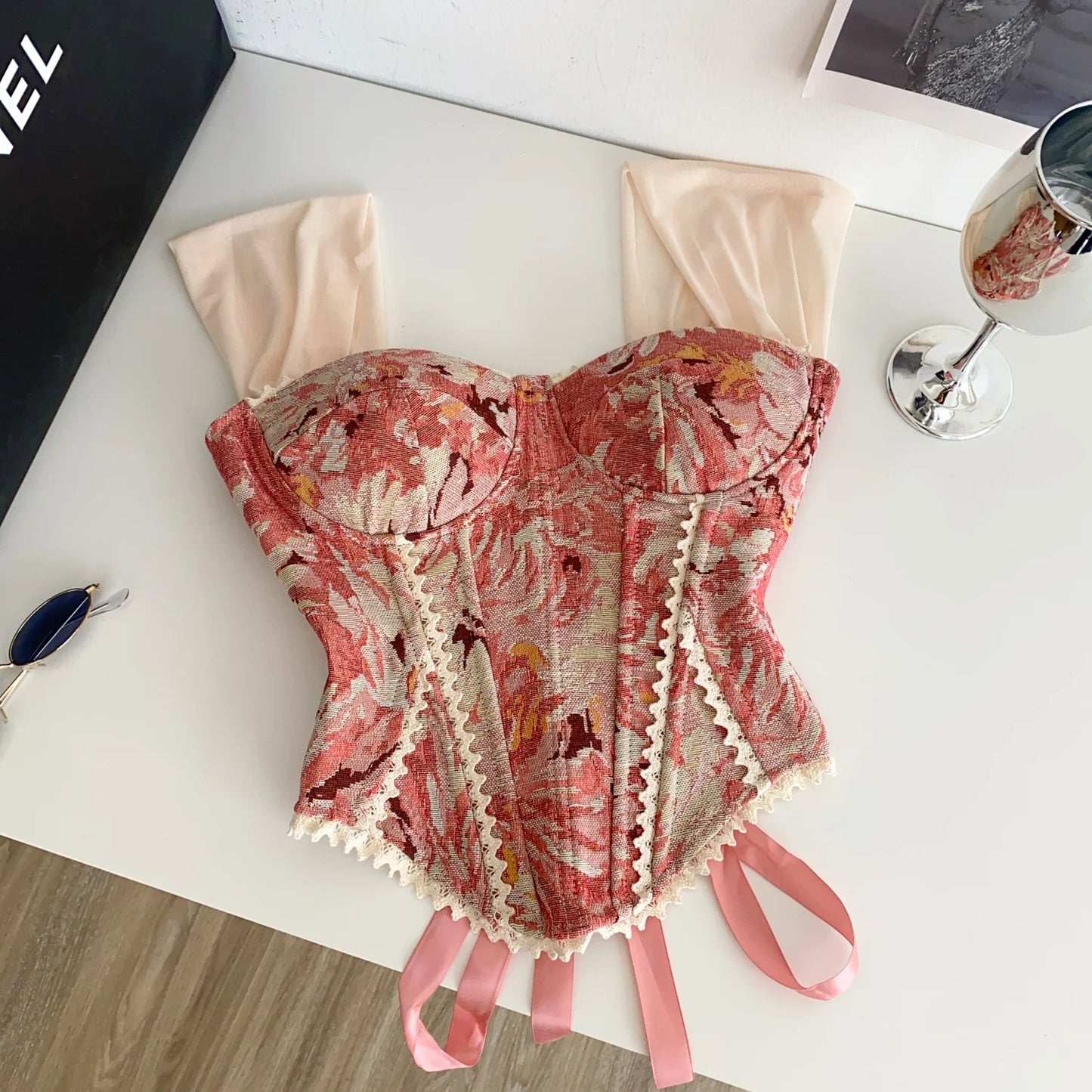 SINGREINY American Retro Print Evening Camisole Female Strap Lace Spliced Slim Top 2025 Streetwear Floral Vintage Beach Tank Top