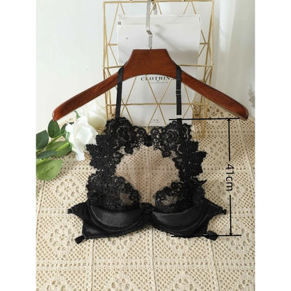 Backless Tank Tops for Women Hollow Out Neck-mounted Bare Midriff Build in Bra Lace Patchwork Camis Summer Gallus Dropshipping