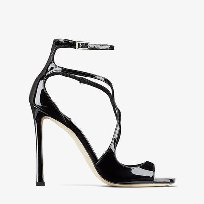 2026Ladies' Summer New Fashionable High-heeled Open Toed Sandals Square Toe Party Sexy 34-43Large Women's Shoes