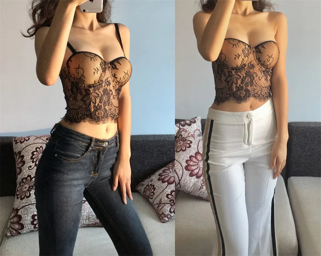 Floral Lace Lady Bustier Elegant Shaping Sexy Lace Women Corset Girls Slim Evening Wear Crops Lady Short Sweet Body Shaper Top