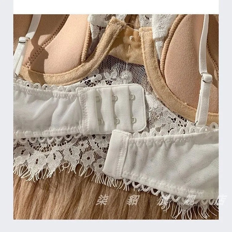 Lace Women Bra Breast Cover Summer Thin Full Cup Underwear Adjustable Push Up Bra Underwire Sexy Bra Lingerie