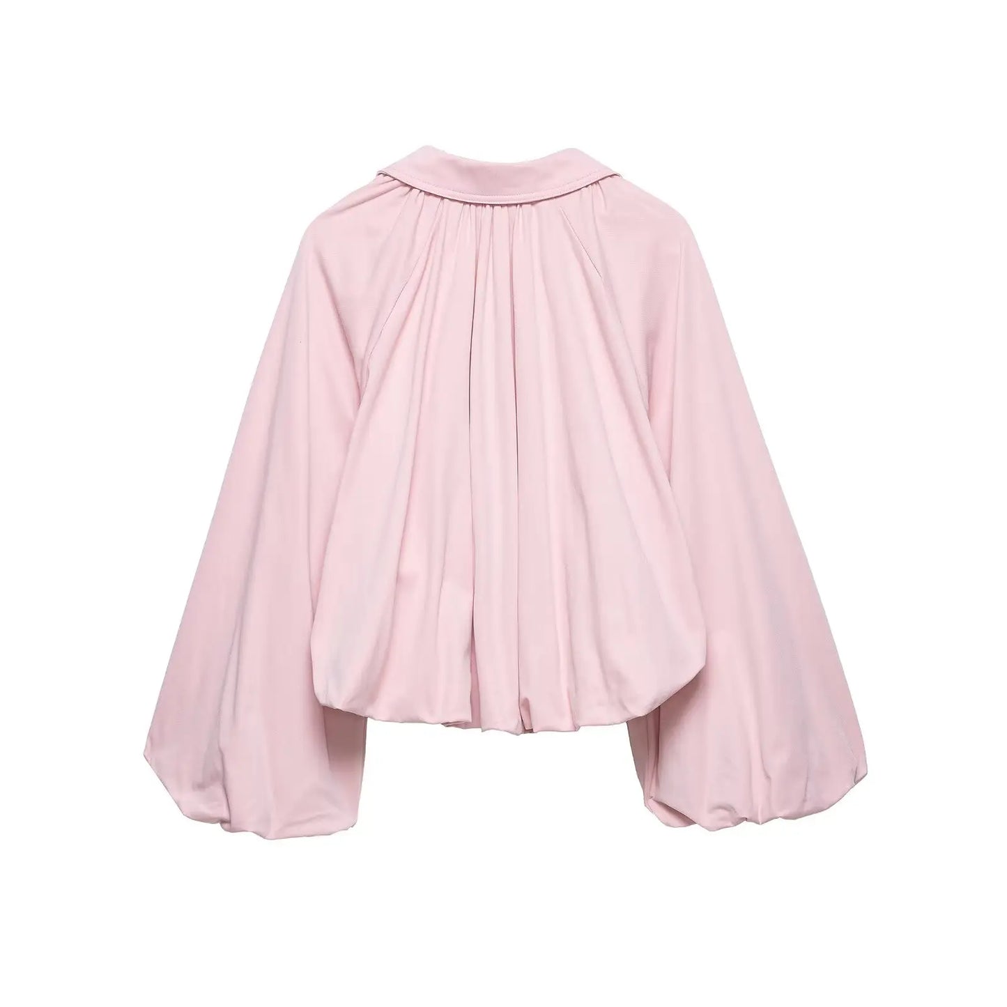 NLZGMSJ Women Bomber Jacket 2026 Spring Ball Sleeve Folds Zipper Loose Coat Female Casual Oversize Top Y2K