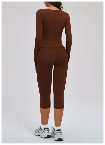 2PCS Gym Tracksuits Yoga Set Female Fitness Suit Deep V Yoga Bra Athletic Wear Women High Waist Workout Flared pants Sports Suit