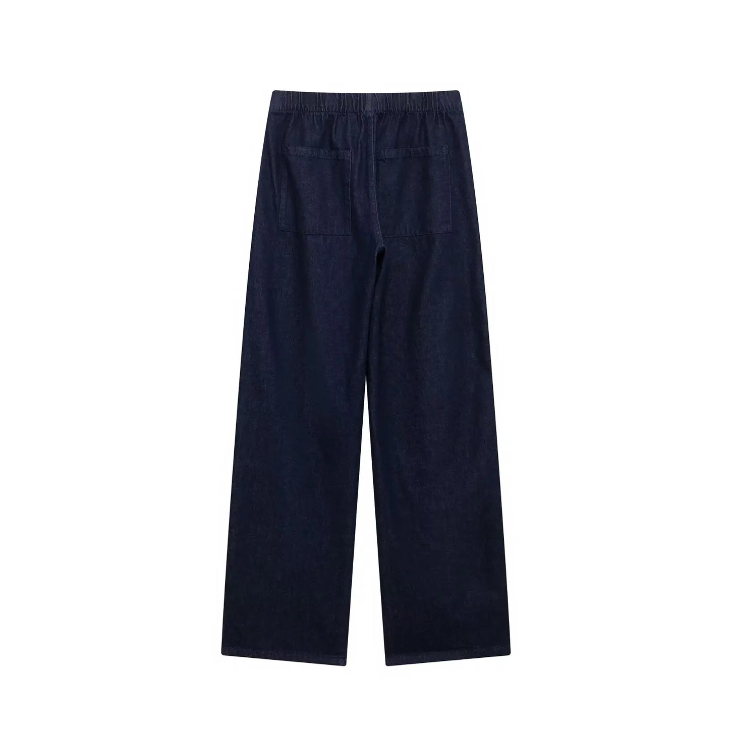 KONDALA Women High Street Denim Set Spring Fall Trendy Side Stripe Stand Collar Zipper Jacket Lace-up Pant 2026 Casual Pants Set