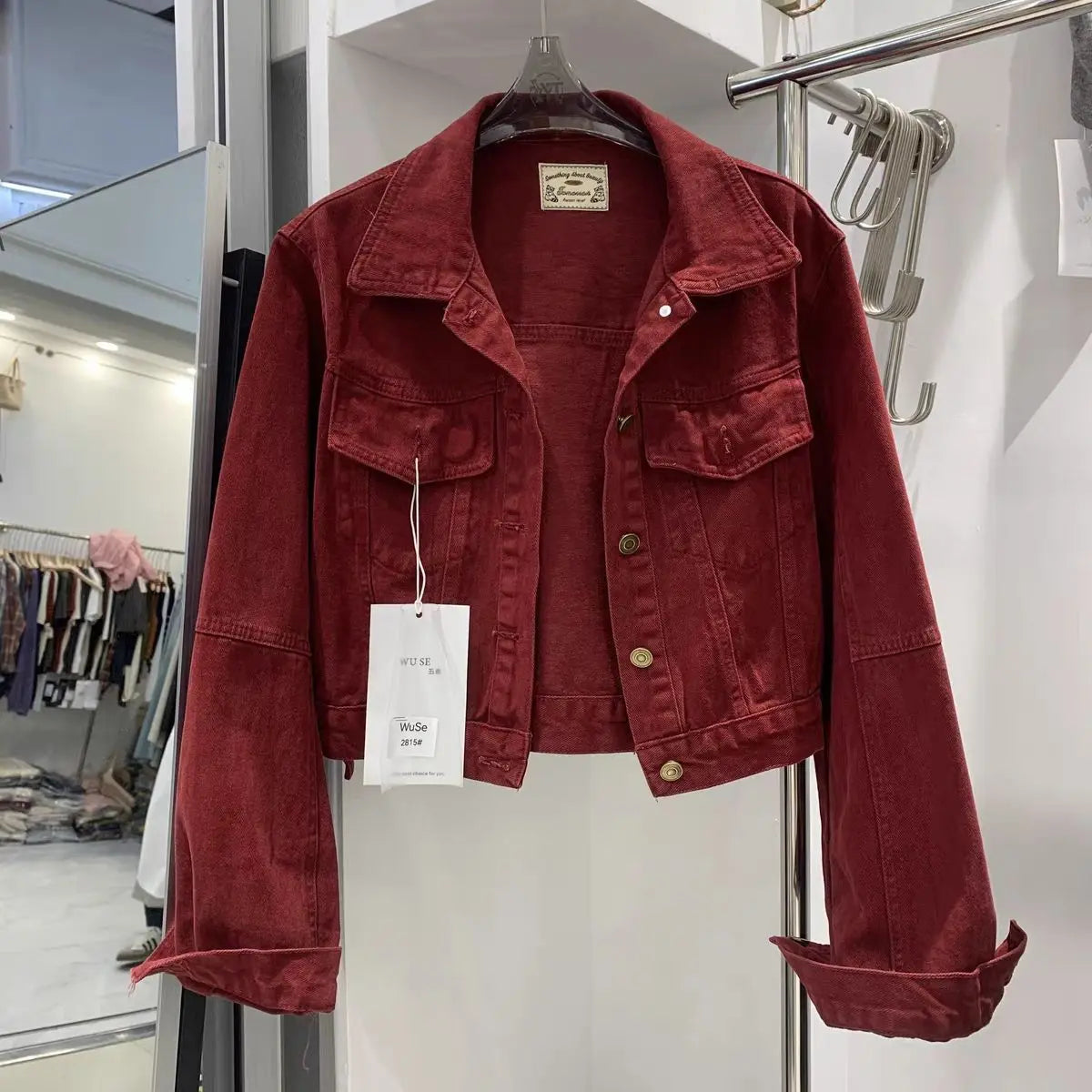 Blue Denim Top Women Autumn Classic Style Short Coat New Korean Fashion  Chic Pockets O-Neck Female Ropa De Mujer Loose Jackets