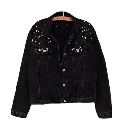 Denim Coat Women Denim Coat Turn Down Collar Single Breasted Full Sleeve Jackets Loose Casual Regular Short Jacket 2024