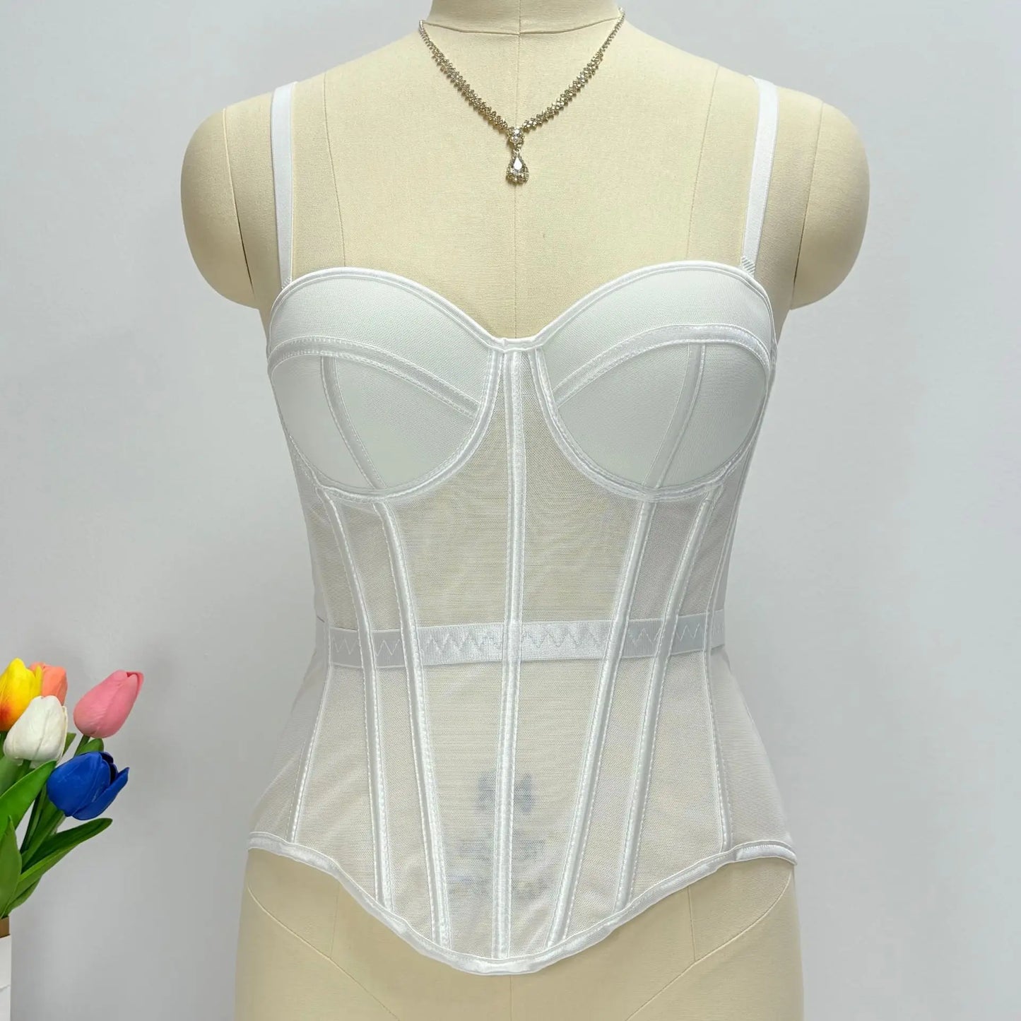 Floral Lace Lady Bustier Elegant Shaping Sexy Lace Women Corset Girls Slim Evening Wear Crops Lady Short Sweet Body Shaper Top