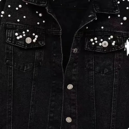 Denim Coat Women Denim Coat Turn Down Collar Single Breasted Full Sleeve Jackets Loose Casual Regular Short Jacket 2024