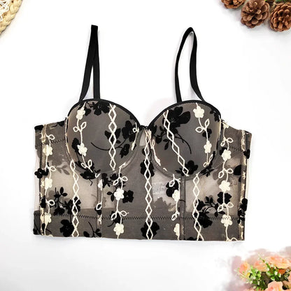 Women Tank Tops Sexy Sequined Diamond Bra Woman Clothes Push Up Bustier Club y2k Crop Top Party Ladies Corset Blusas Ropa Mujer
